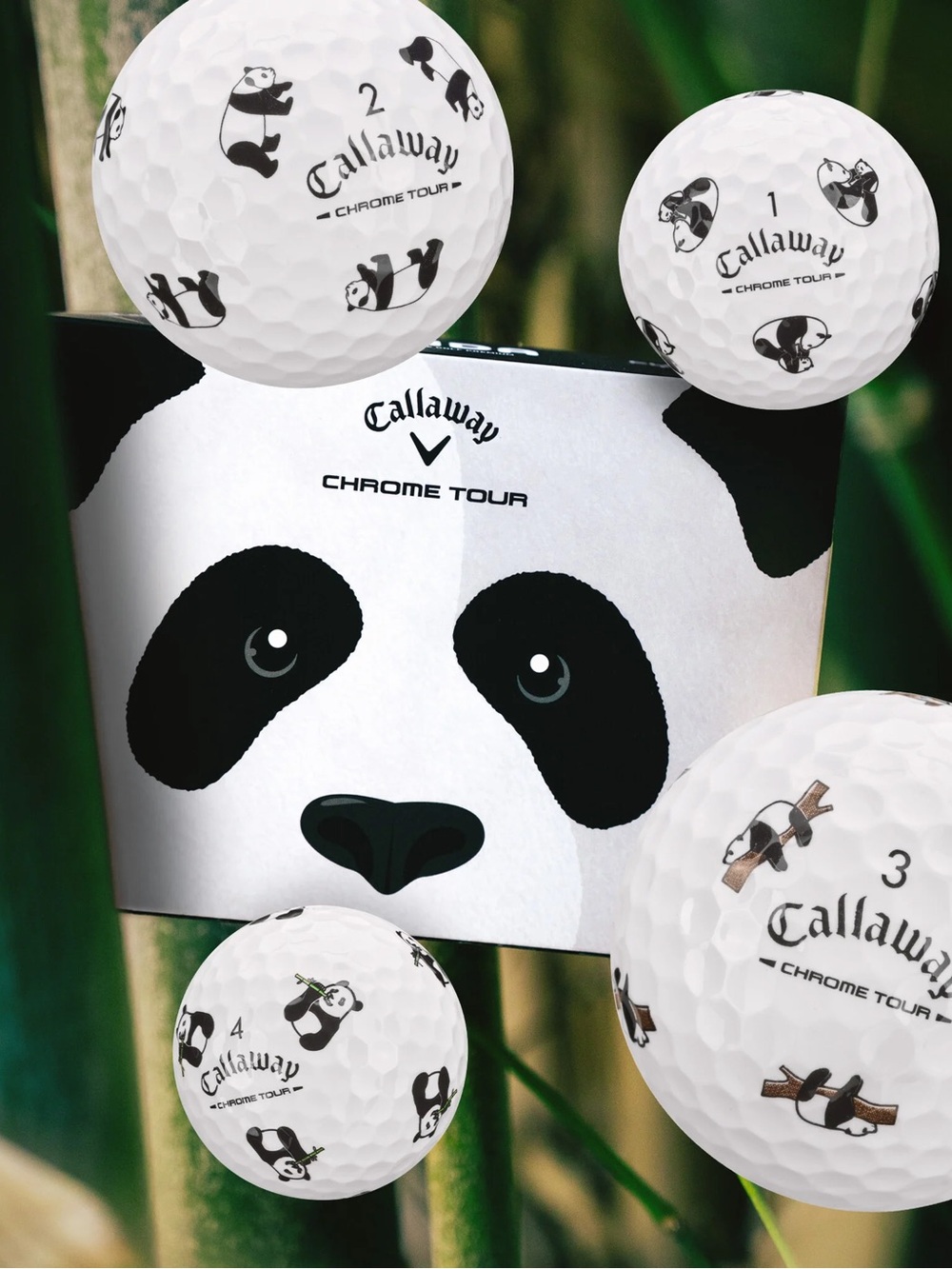 Callaway Chrome Tour Panda Golf Balls NEW 1 Dozen